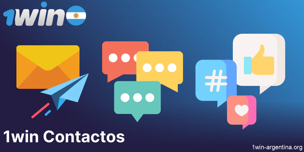 Opciones de contacto disponibles en 1win Argentina