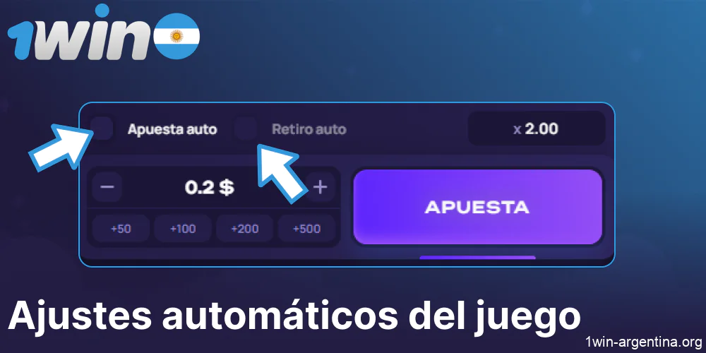 Opción de apuestas automáticas Lucky Jet disponible en 1win Argentina