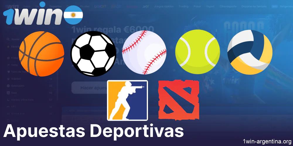 Opciones de apuestas deportivas disponibles en 1win Argentina