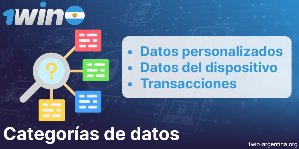 Categorías de datos utilizadas en 1win Argentina