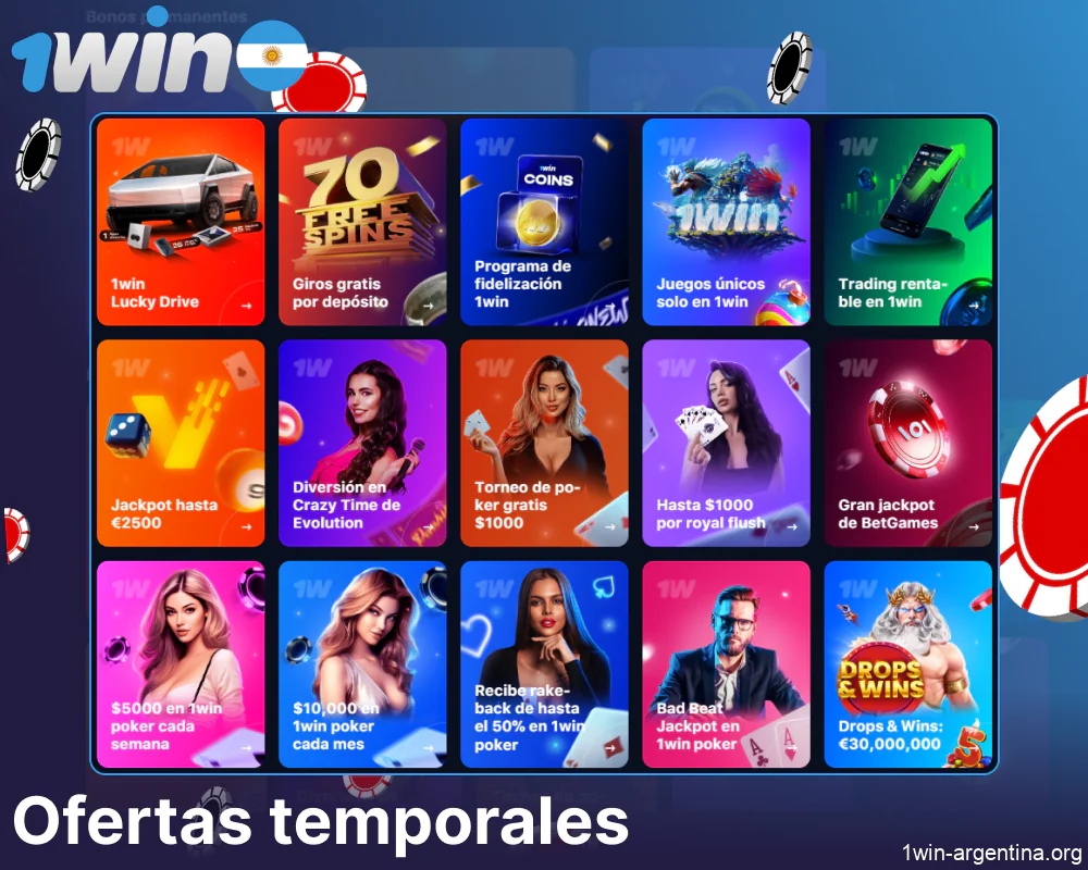 Bonificaciones temporales en 1win para jugadores argentinos