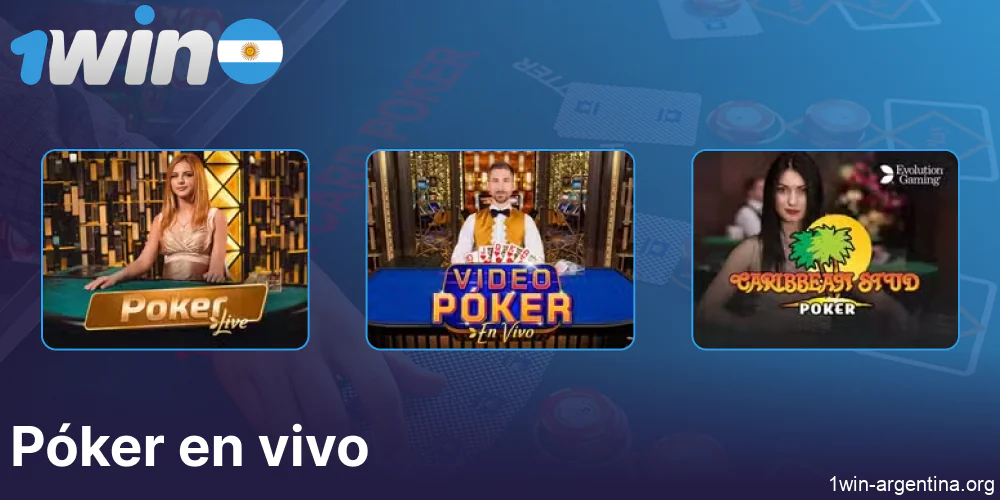 Partidas de póker en vivo disponibles en 1win para jugadores de Argentina