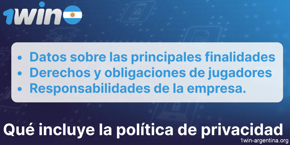 Qué incluye la política de privacidad de 1win en Argentina