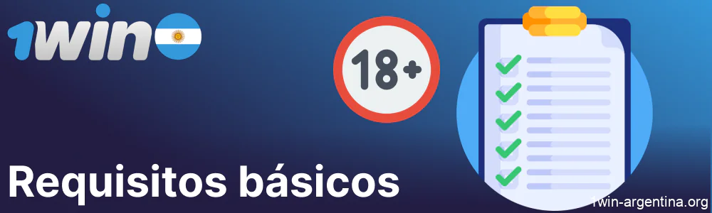 Requisitos básicos para los jugadores 1win de Argentina