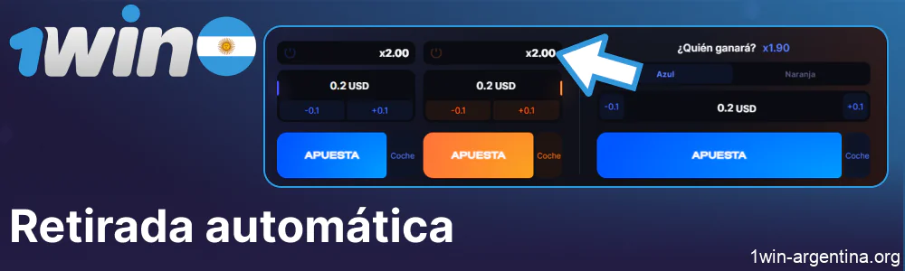 Opción de retiro automático en el juego 1win Speed n Cash en Argentina