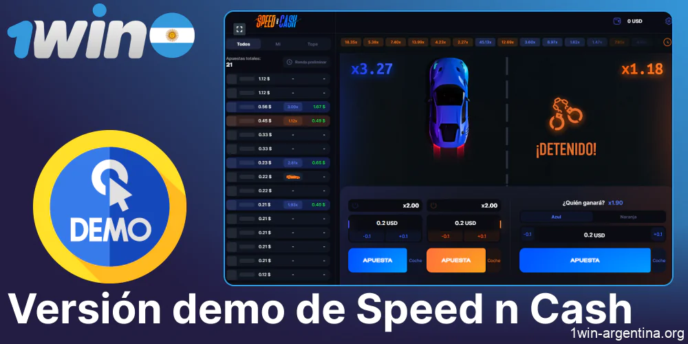 1win Speed n Cash modo demo para jugadores de Argentina