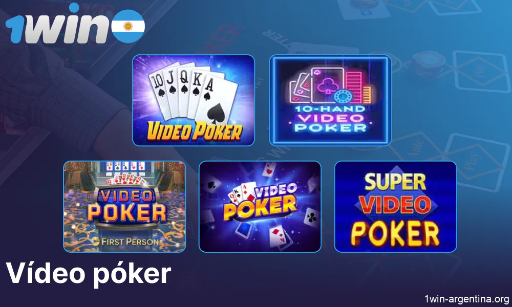 Video póker disponible en 1win para los jugadores de Argentina