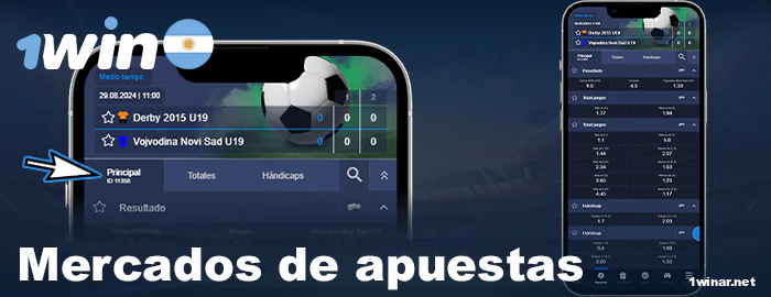 Opciones de mercados en 1win