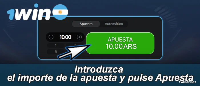 Coloca tu apuesta en Aviator ingresando el monto y presiona Apostar