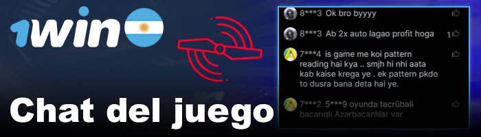 Aviator en el chat en vivo